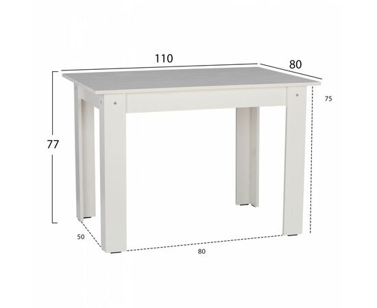 ΤΡΑΠΕΖΙ ΚΟΥΖΙΝΑΣ 110x80x77Υεκ. ΛΕΥΚΟ HM2428.03 - ΤΡΑΠΕΖΙΑ ΚΟΥΖΙΝΑΣ στο Milonadakis.gr