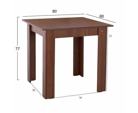 ΤΡΑΠΕΖΙ ΚΟΥΖΙΝΑΣ KELVIN 80x80x77Υεκ. ΚΑΡΥΔΙ HM2427.04 - ΤΡΑΠΕΖΙΑ ΚΟΥΖΙΝΑΣ στο Milonadakis.gr