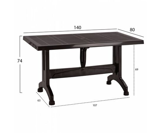 ΤΡΑΠΕΖΙ ΠΟΛΥΠΡΟΠΥΛΕΝΙΟΥ CORNWALL HM5738.03 ΚΑΦΕ 140X80X73.5Yεκ. - ΤΡΑΠΕΖΙΑ ΕΞ. ΧΩΡΟΥ στο Milonadakis.gr