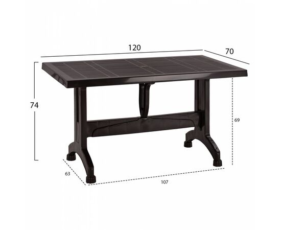 ΤΡΑΠΕΖΙ ΠΟΛΥΠΡΟΠΥΛΕΝΙΟΥ ΚΑΦΕ ΧΡΩΜΑ HM5739.03 120x70x74 εκ. - ΤΡΑΠΕΖΙΑ ΕΞ. ΧΩΡΟΥ στο Milonadakis.gr