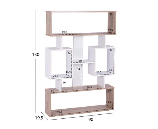 ΒΙΒΛΙΟΘΗΚΗ CHANDLER HM8769.01 90X19.5X130 ΛΕΥΚΗ - ΒΙΒΛΙΟΘΗΚΕΣ στο Milonadakis.gr
