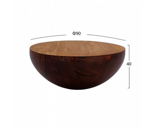 ΔΙΑΚΟΣΜΗΤΙΚΟ ΤΡΑΠΕΖΙ ΣΑΛΟΝΙΟΥ BOWL Φ90X40Yεκ. RUSTY ΜΕ ΞΥΛΟ ΑΚΑΚΙΑΣ HM8717.02 - ΤΡΑΠΕΖΑΚΙΑ ΣΑΛΟΝΙΟΥ στο Milonadakis.gr