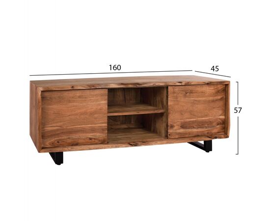ΕΠΙΠΛΟ TV HM8185.11 NICOLE ΑΠΟ ΜΑΣΙΦ ΞΥΛΟ ΑΚΑΚΙΑΣ ΦΥΣΙΚΟ 160x45x57Υεκ. - ΕΠΙΠΛΑ ΤΗΛΕΟΡΑΣΗΣ στο Milonadakis.gr