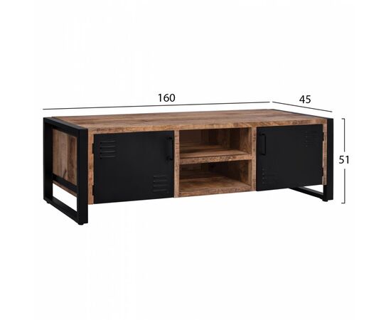 ΕΠΙΠΛΟ TV TURNER HM8189.11 ΜΕΤΑΛΛΟ & ΜΑΣΙΦ ΞΥΛΟ MANGO ΦΥΣΙΚΟ 160x45x51Υ εκ. - ΕΠΙΠΛΑ ΤΗΛΕΟΡΑΣΗΣ στο Milonadakis.gr