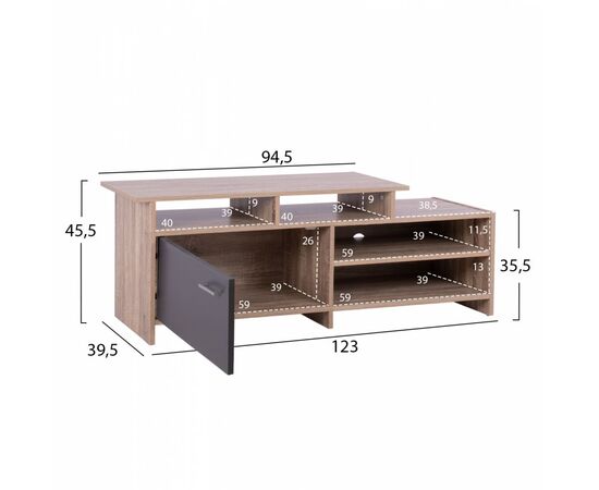 ΕΠΙΠΛΟ TV SCOTT HM8766.02 123x39,5x35,5-45,5Y εκ. SONAMA ΓΚΡΙ - ΕΠΙΠΛΑ ΤΗΛΕΟΡΑΣΗΣ στο Milonadakis.gr