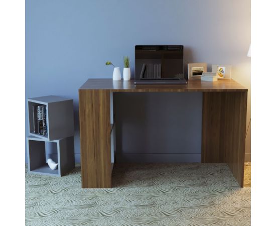 ΓΡΑΦΕΙΟ ΜΕΛΑΜΙΝΗΣ ΜΕ ΑΠΟΣΠΩΜΕΝΑ ΡΑΦΙΑ KAIRO HM9120.01 ΚΑΡΥΔΙ ΓΚΡΙ 120x64x74,2Υ εκ. - ΓΡΑΦΕΙΑ στο Milonadakis.gr