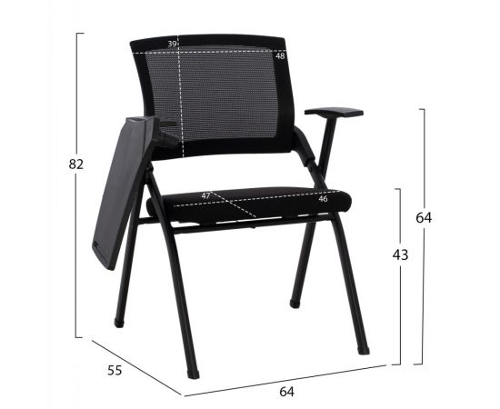 ΚΑΡΕΚΛΑ ΣΥΝΕΔΡΙΟΥ ΜΕ ΑΝΑΛΟΓΙΟ SUPERIOR ΜΑΥΡΗ HM1168.01 64x55x82 εκ. - ΚΑΡΕΚΛΕΣ ΕΠΙΣΚΕΠΤΗ στο Milonadakis.gr
