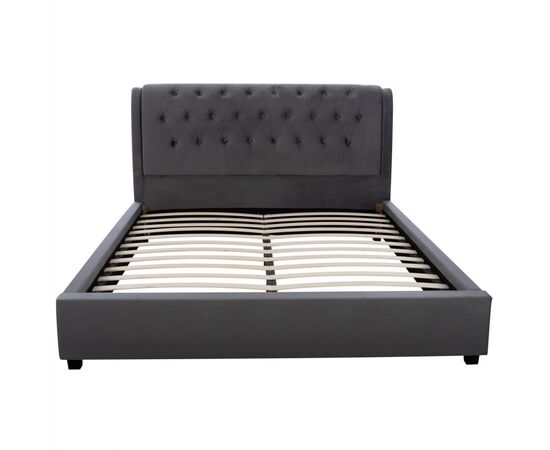 ΚΡΕΒΑΤΙ ODALYS 150X200 ΒΕΛΟΥΔΟ ΥΦΑΣΜΑ ΓΚΡΙ HM549.11 164x223x100 εκ. - ΚΡΕΒΑΤΙΑ στο Milonadakis.gr
