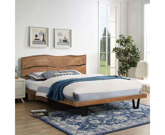 ΚΡΕΒΑΤΙ NICOLE HM8218.11 ΑΠΟ ΜΑΣΙΦ ΞΥΛΟ ΑΚΑΚΙΑΣ 212,5x180x106εκ. ΓΙΑ ΣΤΡΩΜΑ 160Χ200 - ΚΡΕΒΑΤΙΑ στο Milonadakis.gr