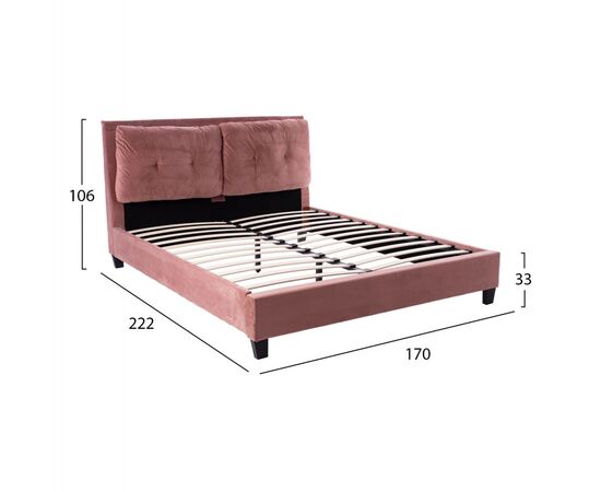 ΚΡΕΒΑΤΙ BILLIE ΜΕ ΒΕΛΟΥΔΟ ΣΑΠΙΟ ΜΗΛΟ HM551.12 160Χ200 - ΚΡΕΒΑΤΙΑ στο Milonadakis.gr