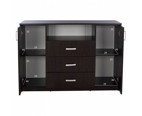 ΜΠΟΥΦΕΣ ΜΕ 2 ΝΤΟΥΛΑΠΙΑ Κ 3 ΣΥΡΤΑΡΙΑ ADLER WENGE HM2430.02 120X45X85Y εκ. - ΜΠΟΥΦΕΔΕΣ-ΚΟΝΣΟΛΕΣ στο Milonadakis.gr