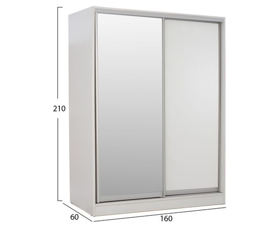 ΝΤΟΥΛΑΠΑ ADLER ΜΕΛΑΜΙΝΗΣ ΛΕΥΚΗ ΜΕ ΚΑΘΡΕΠΤΗ HM2434.03 160x60x210 εκ. - ΝΤΟΥΛΑΠΕΣ στο Milonadakis.gr