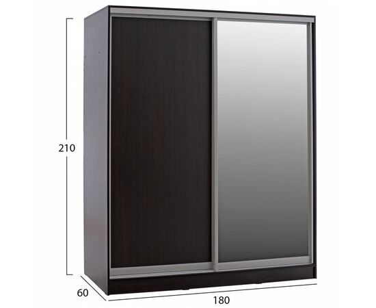 ΝΤΟΥΛΑΠΑ ΣΥΡΟΜΕΝΗ ADLER ΜΕΛΑΜΙΝΗΣ WENGE ΜΕ ΚΑΘΡΕΠΤΗ HM2437.02  180X60X210Υεκ. - ΝΤΟΥΛΑΠΕΣ στο Milonadakis.gr