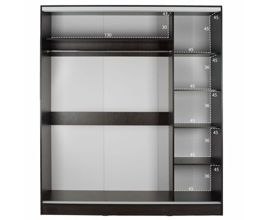 ΝΤΟΥΛΑΠΑ ΣΥΡΟΜΕΝΗ ADLER ΜΕΛΑΜΙΝΗΣ WENGE ΜΕ ΚΑΘΡΕΠΤΗ HM2437.02  180X60X210Υεκ. - ΝΤΟΥΛΑΠΕΣ στο Milonadakis.gr