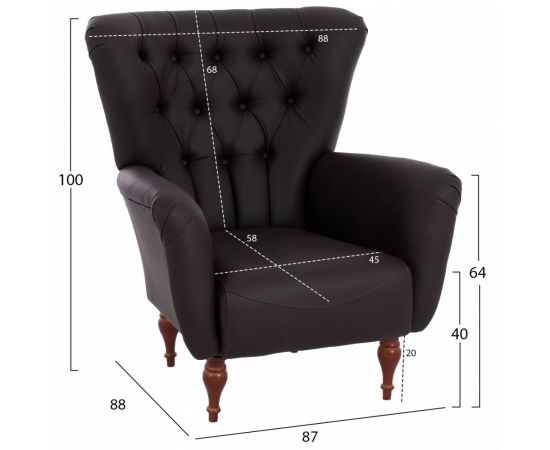 ΠΟΛΥΘΡΟΝΑ ΜΠΕΡΖΕΡΑ Τ. CHESTERFIELD ΣΕ ΧΡΩΜΑ ΚΑΦΕ HM9217.03 87x88x100 εκ. - ΚΑΡΕΚΛΕΣ - ΠΟΛΥΘΡΟΝΕΣ ΕΣ. στο Milonadakis.gr