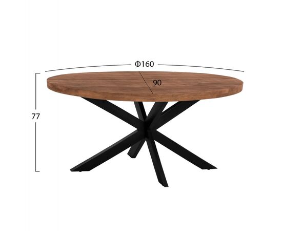 ΤΡΑΠΕΖΙ LEVINHO HM8482.11 OVAL 6εκ.ΠΑΧΟΣ ΜΑΣΙΦ ΞΥΛΟ MANGO 160x90x77Υ εκ. - ΤΡΑΠΕΖΙΑ ΚΟΥΖΙΝΑΣ στο Milonadakis.gr