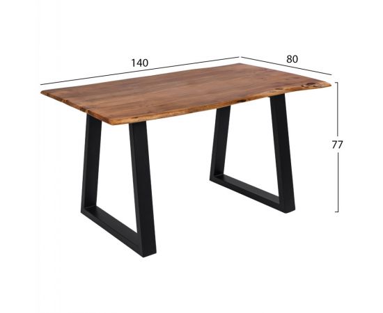 ΤΡΑΠΕΖΙ ΤΡΑΠΕΖΑΡΙΑΣ MONTANA SLIM HM8163.11 ΞΥΛΟ ΑΚΑΚΙΑΣ ΣΕ ΦΥΣΙΚΟ 140x80x77Υ - ΤΡΑΠΕΖΙΑ ΚΟΥΖΙΝΑΣ στο Milonadakis.gr