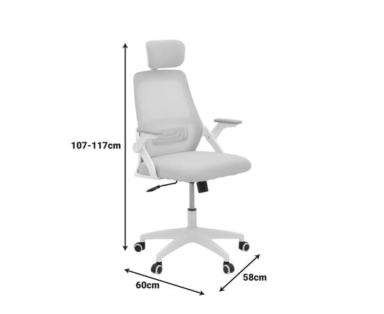 Καρέκλα γραφείου Peja pakoworld mesh ύφασμα μαύρο 58x60x107-117εκ - ΚΑΡΕΚΛΕΣ ΓΡΑΦΕΙΟΥ στο Milonadakis.gr