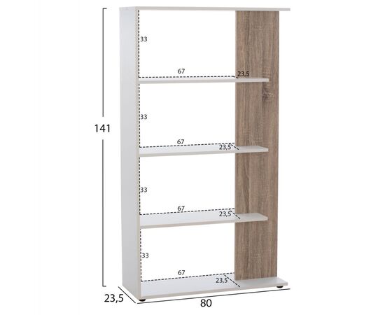 ΒΙΒΛΙΟΘΗΚΗ HARVEY HM8770 80X23X141 ΛΕΥΚΟ - ΒΙΒΛΙΟΘΗΚΕΣ στο Milonadakis.gr