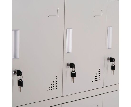ΦΟΡΙΑΜΟΣ ΜΕΤΑΛΛΙΚΟΣ BEXLEY ΜΕ 12 ΝΤΟΥΛΑΠΑΚΙΑ ΜΕ ΚΛΕΙΔΙ HM5637.11 ΓΚΡΙ 90x40x185Υεκ - ΝΤΟΥΛΑΠΕΣ ΠΛΑΣΤΙΚΕΣ-ΜΕΤΑΛΛΙΚΕΣ στο Milonadakis.gr