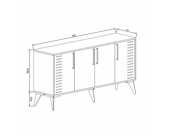 ΜΠΟΥΦΕΣ ΣΕ ΦΥΣΙΚΟ ΧΡΩΜΑ HM9252.01 160x41x79 εκ. - ΜΠΟΥΦΕΔΕΣ-ΚΟΝΣΟΛΕΣ στο Milonadakis.gr