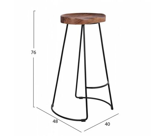 ΣΚΑΜΠΟ BAR ELEANOR ΑΠΟ ΜΑΣΙΦ ΞΥΛΟ ΑΚΑΚΙΑΣ 48x40χ76Υεκ. HM8363.11 - ΣΚΑΜΠΟ ΜΠΑΡ στο Milonadakis.gr