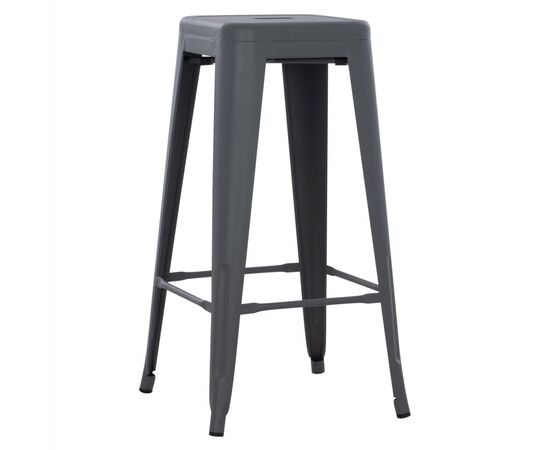 ΣΚΑΜΠΟ BAR ΜΕΤΑΛΛΙΚΟ MELITA ΣΕ ΓΚΡΙ HM8642.10 43x43x78εκ. - ΣΚΑΜΠΟ ΜΠΑΡ στο Milonadakis.gr