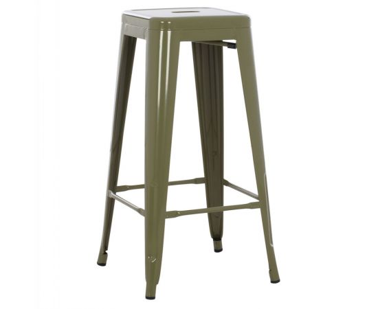 ΣΚΑΜΠΟ BAR ΜΕΤΑΛΛΙΚΟ MELITA ΣΕ DARK OLIVE GREEN HM8642.03 43x43x78 εκ. - ΣΚΑΜΠΟ ΜΠΑΡ στο Milonadakis.gr