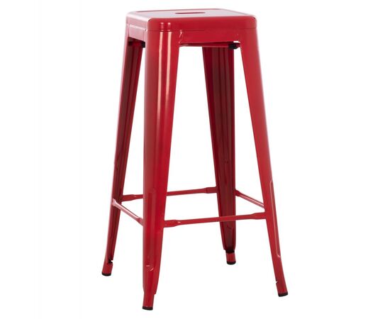 ΣΚΑΜΠΟ BAR ΜΕΤΑΛΛΙΚΟ MELITA ΣΕ ΚΟΚΚΙΝΟ HM8642.04 43x43x78Y εκ. - ΣΚΑΜΠΟ ΜΠΑΡ στο Milonadakis.gr