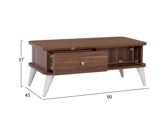 ΤΡΑΠΕΖΙ ΣΑΛΟΝΙΟΥ GWEN ΚΑΡΥΔΙ HM9163 90x45x37 εκ. - ΤΡΑΠΕΖΑΚΙΑ ΣΑΛΟΝΙΟΥ στο Milonadakis.gr