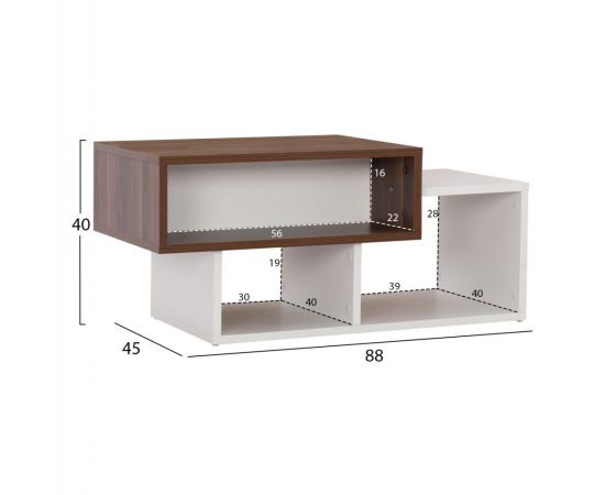 ΤΡΑΠΕΖΙ ΣΑΛΟΝΙΟΥ SERGIO ΚΑΡΥΔΙ ΛΕΥΚΟ HM9161 88x45x40 εκ. - ΤΡΑΠΕΖΑΚΙΑ ΣΑΛΟΝΙΟΥ στο Milonadakis.gr