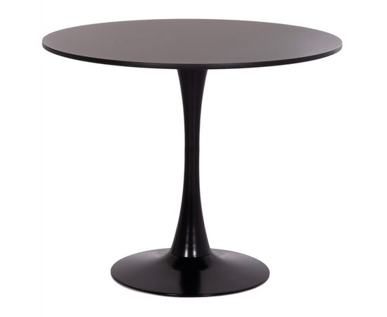 ΤΡΑΠΕΖΙ ΣΤΡΟΓΓΥΛΟ BROLIN HM18141.02 MDF TOP-ΒΑΣΗ ΜΕΤΑΛΛΙΚΗ--ΜΑΥΡΟ Φ90x73Υεκ - ΤΡΑΠΕΖΙΑ ΚΟΥΖΙΝΑΣ στο Milonadakis.gr
