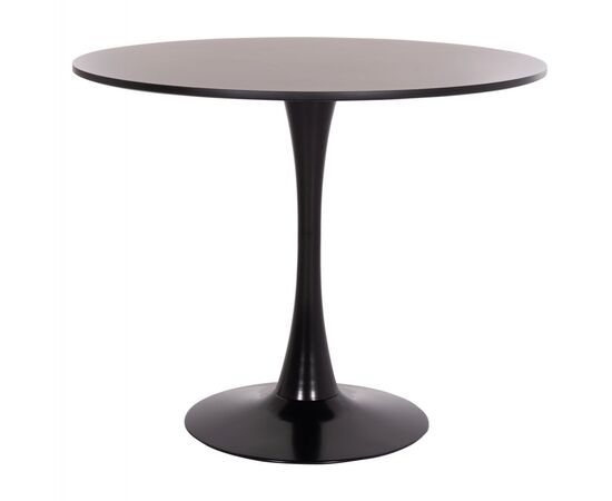 ΤΡΑΠΕΖΙ ΣΤΡΟΓΓΥΛΟ BROLIN HM18141.02 MDF TOP-ΒΑΣΗ ΜΕΤΑΛΛΙΚΗ--ΜΑΥΡΟ Φ90x73Υεκ - ΤΡΑΠΕΖΙΑ ΚΟΥΖΙΝΑΣ στο Milonadakis.gr