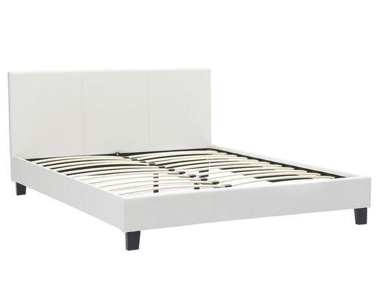 Κρεβάτι Nevil pakoworld 150x200 PU χρώμα λευκό ματ - ΚΡΕΒΑΤΙΑ στο Milonadakis.gr