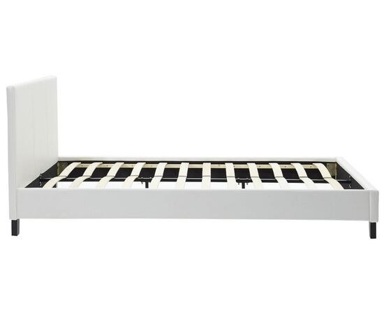 Κρεβάτι Nevil pakoworld 150x200 PU χρώμα λευκό ματ - ΚΡΕΒΑΤΙΑ στο Milonadakis.gr