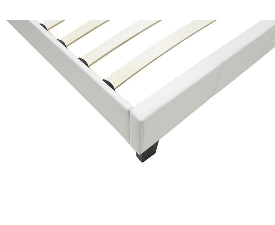 Κρεβάτι Nevil pakoworld 100x200 PU χρώμα λευκό ματ - ΚΡΕΒΑΤΙΑ στο Milonadakis.gr