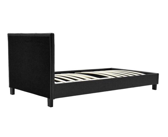 Κρεβάτι Nevil pakoworld 100x200 PU χρώμα μαύρο ματ - ΚΡΕΒΑΤΙΑ στο Milonadakis.gr