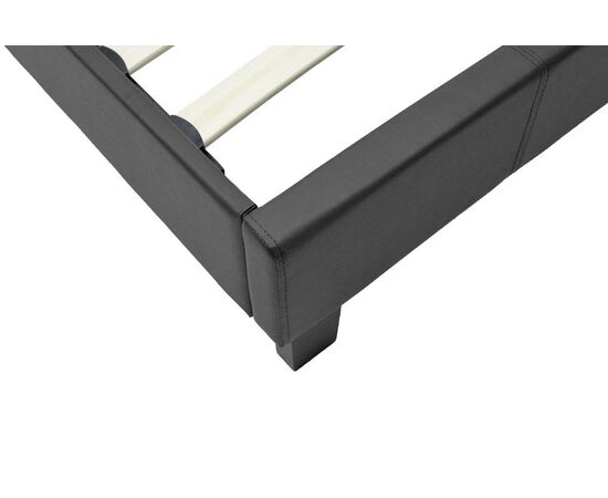 Κρεβάτι Nevil pakoworld 100x200 PU χρώμα μαύρο ματ - ΚΡΕΒΑΤΙΑ στο Milonadakis.gr