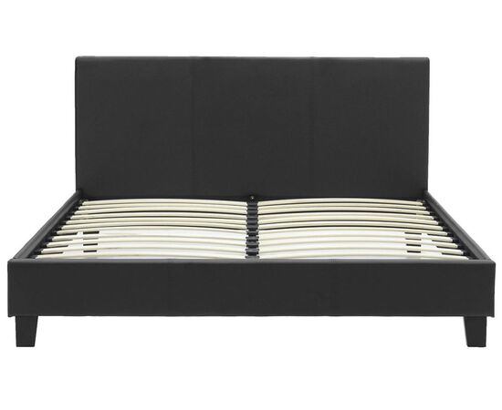 Κρεβάτι Nevil pakoworld 150x200 PU χρώμα μαύρο ματ - ΚΡΕΒΑΤΙΑ στο Milonadakis.gr