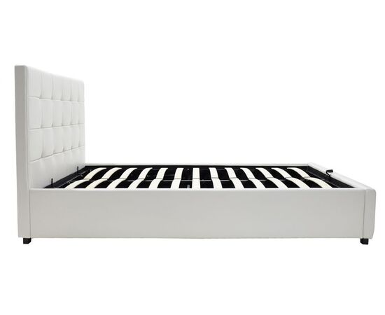 Κρεβάτι Roi pakoworld 160x200 PU λευκό ματ + αποθηκευτικό χώρο - ΚΡΕΒΑΤΙΑ στο Milonadakis.gr