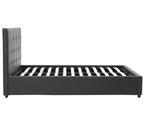 Κρεβάτι Roi pakoworld 160x200 PU μαύρο ματ + αποθηκευτικό χώρο - ΚΡΕΒΑΤΙΑ στο Milonadakis.gr
