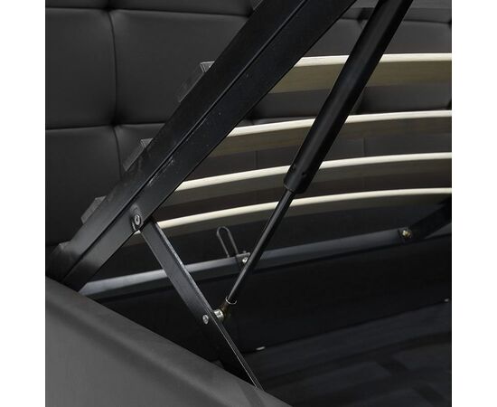 Κρεβάτι Roi pakoworld 160x200 PU μαύρο ματ + αποθηκευτικό χώρο - ΚΡΕΒΑΤΙΑ στο Milonadakis.gr