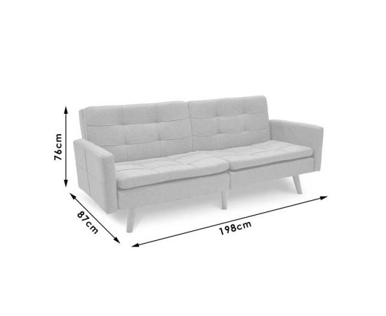 Καναπές-κρεβάτι Flexible pakoworld σε ανθρακί ύφασμα 198x87x76εκ - ΚΑΝΑΠΕΔΕΣ-ΣΑΛΟΝΙΑ στο Milonadakis.gr