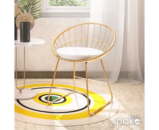 Καρέκλα Seth pakoworld μέταλλο χρυσό-μαξιλάρι PVC λευκό - ΚΑΡΕΚΛΕΣ - ΠΟΛΥΘΡΟΝΕΣ ΕΣ. στο Milonadakis.gr