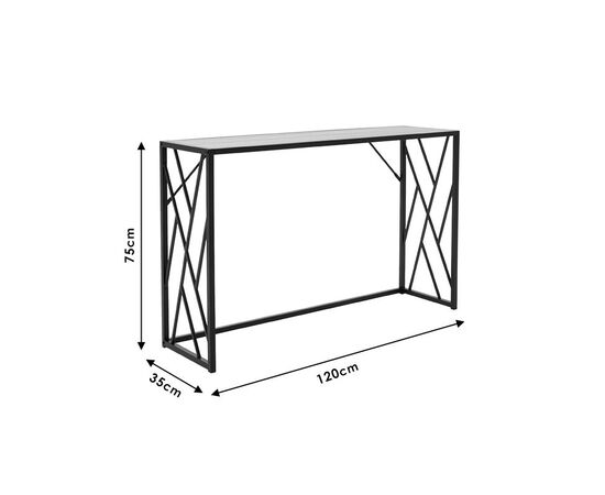 Κονσόλα Ivy pakoworld χρώμα καρυδί-μαύρο 120x35x75εκ - ΣΥΡΤΑΡΙΕΡΕΣ - ΤΟΥΑΛΕΤΕΣ στο Milonadakis.gr