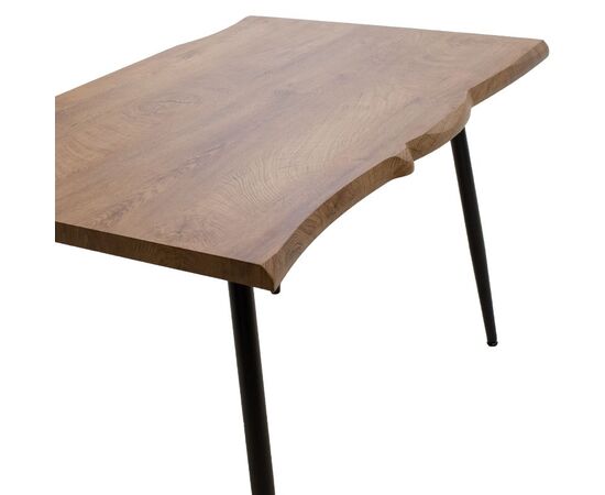 Τραπέζι Neve pakoworld MDF καρυδί-πόδι μεταλλικό μαύρο 120x80x75εκ - ΤΡΑΠΕΖΙΑ ΚΟΥΖΙΝΑΣ στο Milonadakis.gr