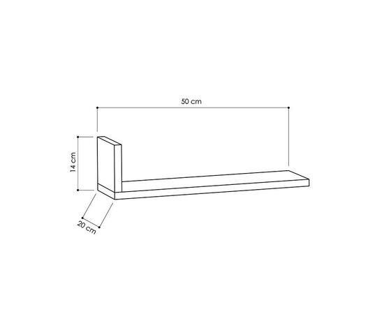 Ραφιέρα τοίχου L-Model pakoworld χρώμα λευκό 50x20x14εκ - ΡΑΦΙΑ ΤΟΙΧΟΥ στο Milonadakis.gr