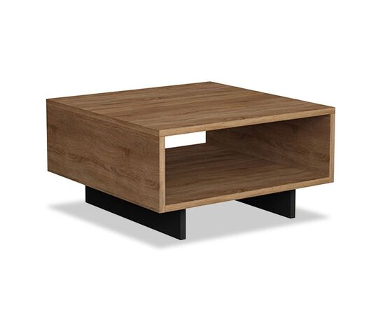 Τραπέζι σαλονιού Hola pakoworld φυσικό-ανθρακί 60x60x32εκ - ΤΡΑΠΕΖΑΚΙΑ ΣΑΛΟΝΙΟΥ στο Milonadakis.gr