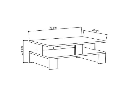 Τραπέζι σαλονιού Mansu pakoworld χρώμα ανθρακί 80x50x27,5εκ - ΤΡΑΠΕΖΑΚΙΑ ΣΑΛΟΝΙΟΥ στο Milonadakis.gr