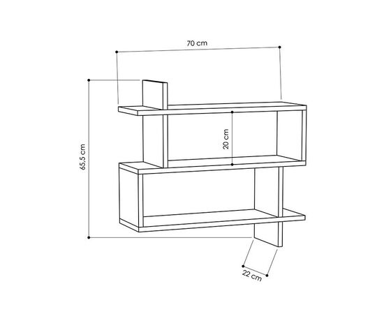 Ραφιέρα Paralel pakoworld χρώμα λευκό 70x22x65,5εκ - ΡΑΦΙΑ ΤΟΙΧΟΥ στο Milonadakis.gr